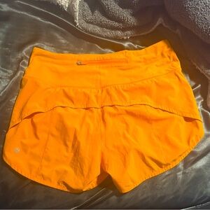 lululemon athletica Speed Up 4 Inch Inseam Women's Orange Shorts